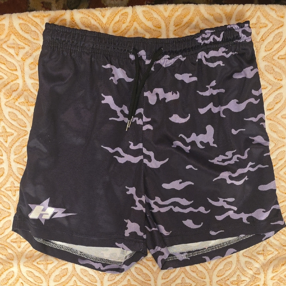 Men's Black and Purple Cursed Mark Hakai Culture Shorts